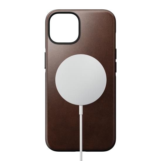 NOMAD Modern Leather Case for iPhone 14 ブラウン