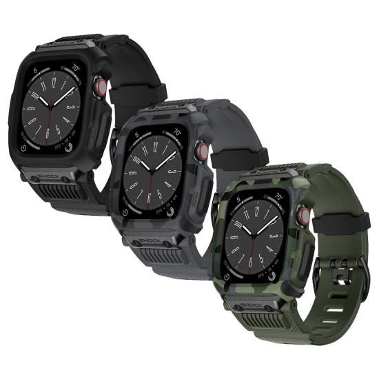 Apple Watch 45mm/44mm/42mm用耐衝撃ケース一体型ラグドバンド Apple Watch 45mm/44mm/42mm用耐衝撃ケース一体型ラグドバンド