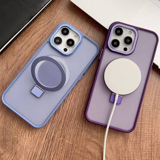 phone14pro ケース MagSafe 対応 スタンド付き 角度調整可能 MagSafe対応 スタンド機能あり 2in1 PC+TPUケース サラサラ