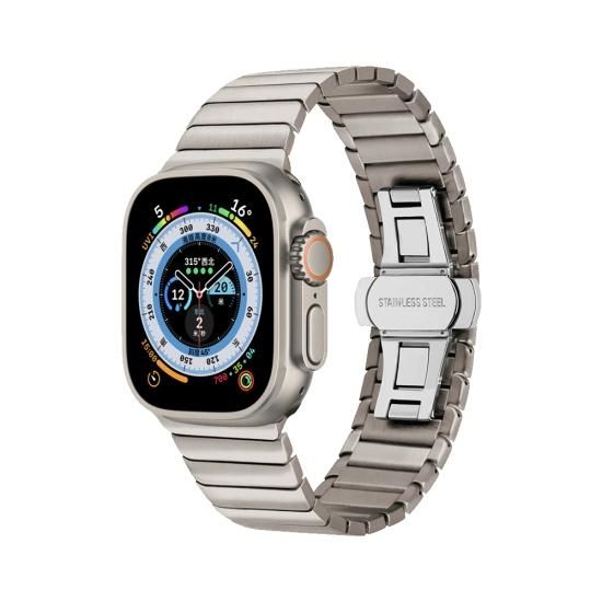 Apple Watch 42mm ステンレススチールケース ケース一体型】シェルカバー付きステンレススチールバンド