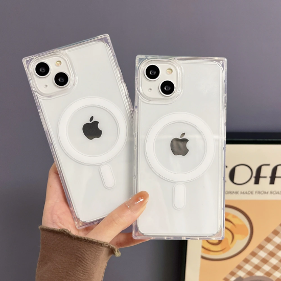 MagSafe 対応 iPhone 14 シリーズ 透明クリアスクエアケース