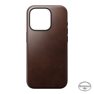 NOMAD Modern Leather Case for iPhone 15 Pro ブラウン