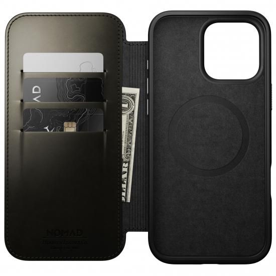 送料無料】NOMAD Magnetic Leather Back iPhone 16 Pro
