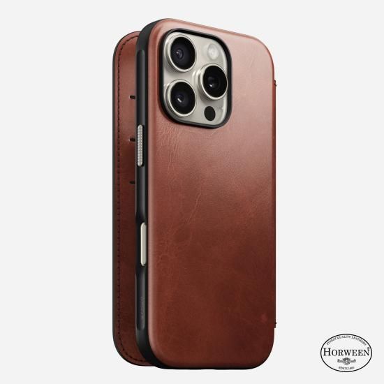 国内代理店正規品】NOMAD Modern Leather Folio for iPhone 16