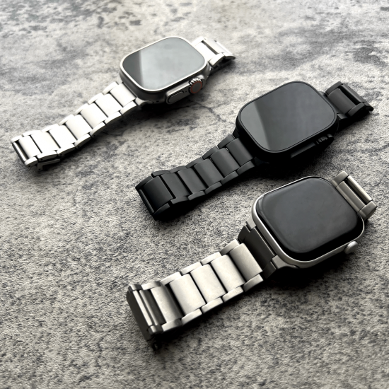 MiNzページ MinZ Titanium Band Pro for Apple Watch ナチュラルチタニウム