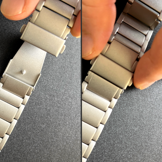 MiNzページ MinZ Titanium Band Pro for Apple Watch ナチュラルチタニウム