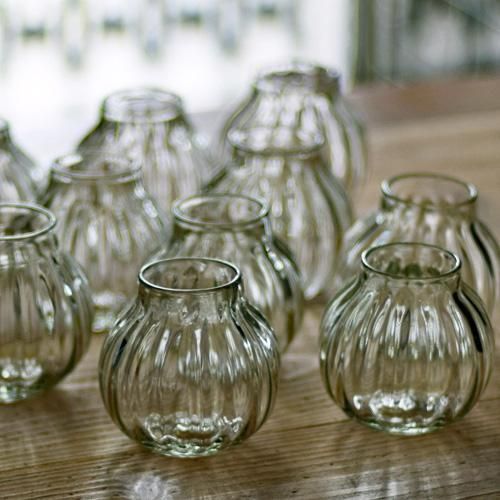 リコリス(リサイクル瓶のクリア・真鍮) - 左藤吹きガラス工房