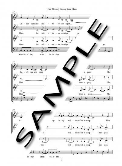 I Saw Mommy Kissing Santaclaus ママがサンタにキッスした Hearts Beat Music アカペラ本舗 弦カル本舗 金管 木管アンサンブル ボサノヴァギター 楽譜販売