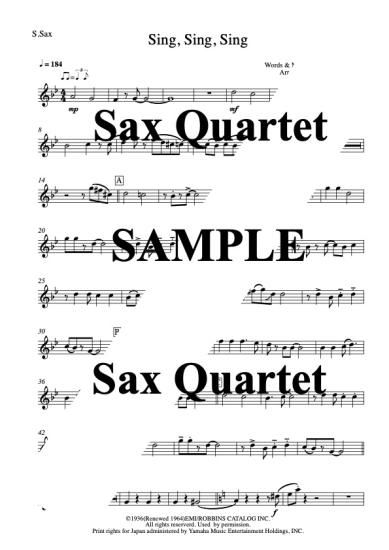 SING SING SING 【サックス四重奏 SATB】 - Hearts-Beat-Music