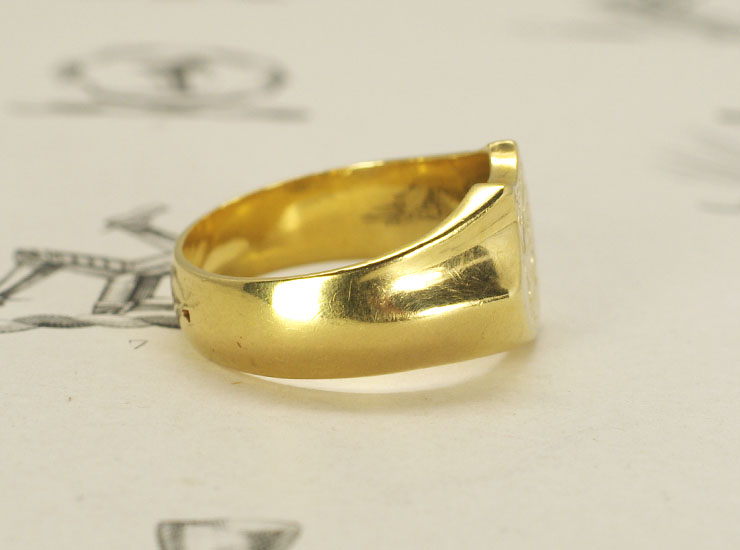 フ*す様 フランス アンティーク 18金 リング FR-49】フランス K18 アンティークリング 天然ダイヤモンド