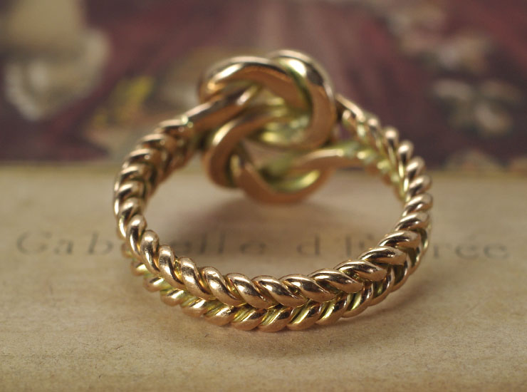 アンティーク9金ノットリング