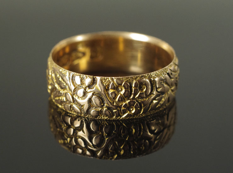 アンティークK18結婚指輪