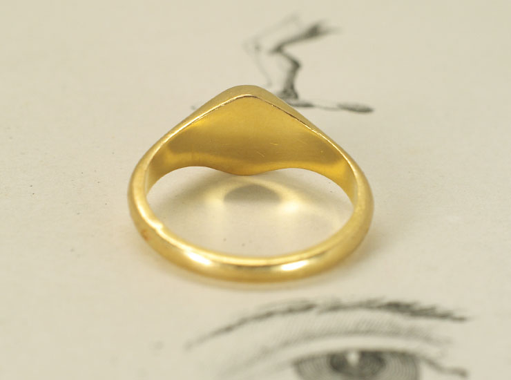 フ*す様 フランス アンティーク 18金 リング フランスアンティークリング 18金メンズシグネット指輪