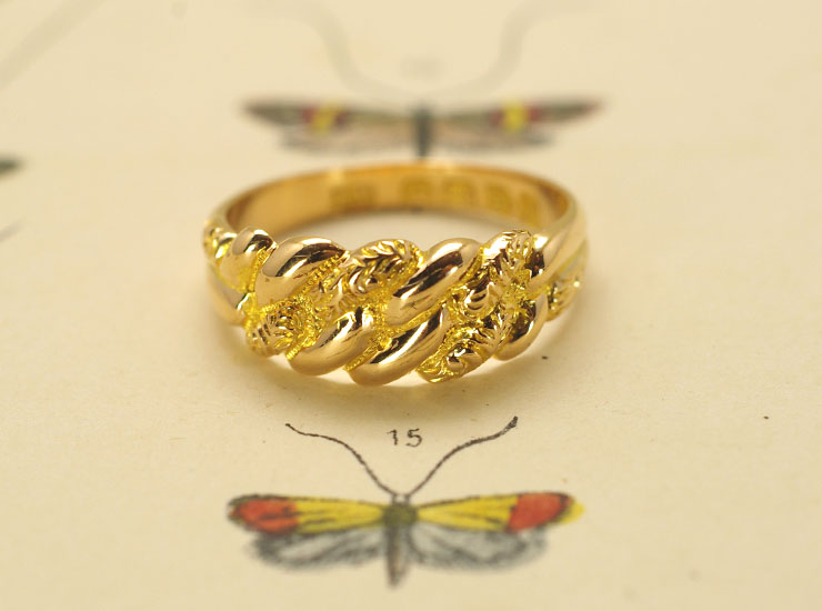 キーパーデザインリング アンティーク 18Kゴールドキーパーリング - CHIROL VINTAGE