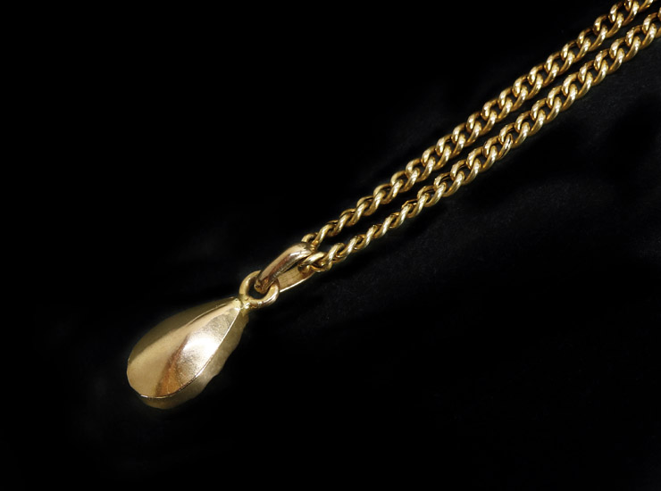 レア！フランスアンティーク　K18　ペルピニャンガーネット　大粒ペンダント/真珠 レア！フランスアンティーク K18 ペルピニャンガーネット 大粒