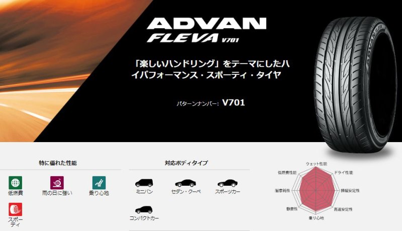 YOKOHAMA ADVAN FLEVA V701 215/45R17 91W XL すべてコミコミ4本SET価格！！