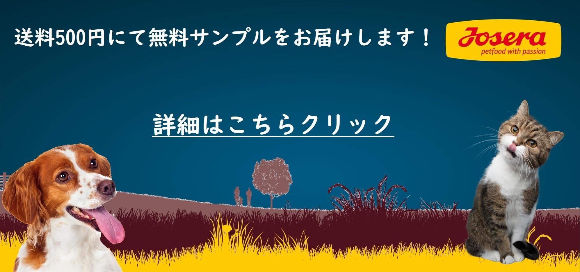 送料500円にて無料サンプル配布