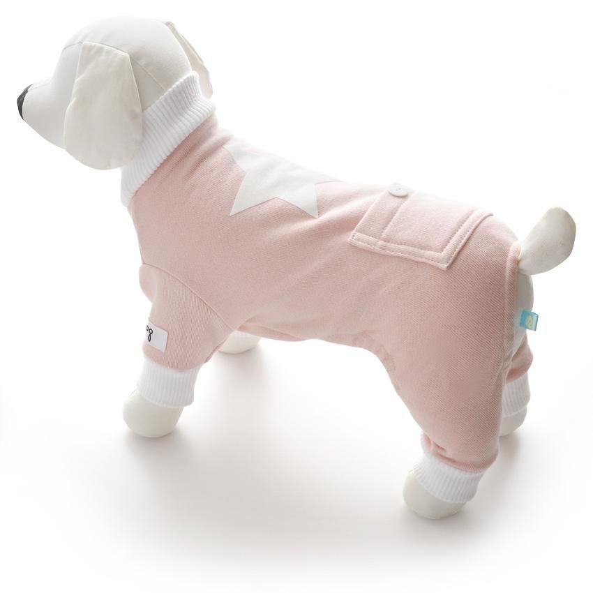 オーバーオール スター〈ピンク〉 - 犬の服・ドッグウェアと首輪