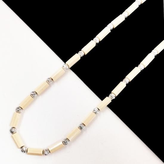 Dis Moi ビーズブレスレット ホワイト・K18