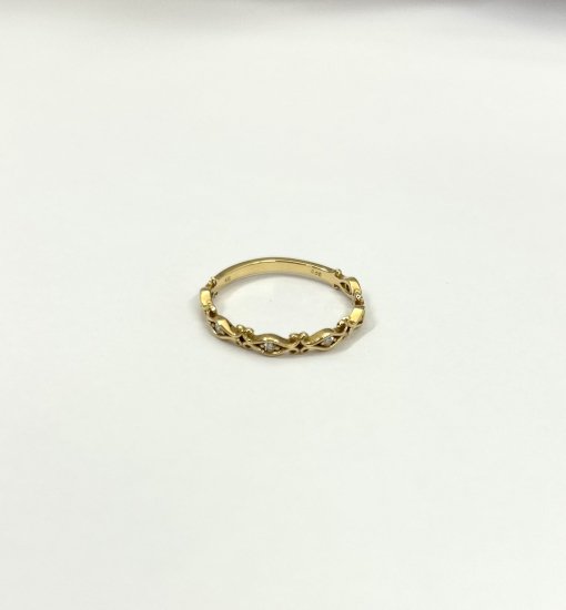 K18YG gorgeous diamond ring<br>