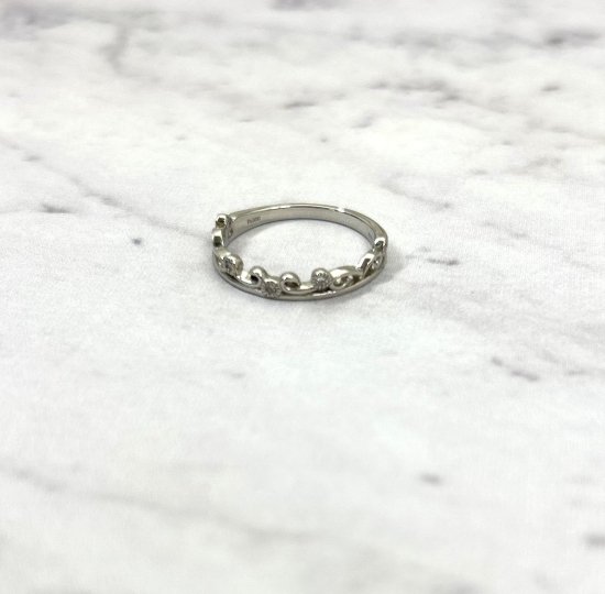 Pt900 tiara diamond ring<br>