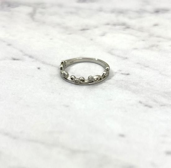 Pt900 tiara diamond ring<br>