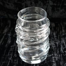 ガラスデコレーション花器・円形（h26xφ16）