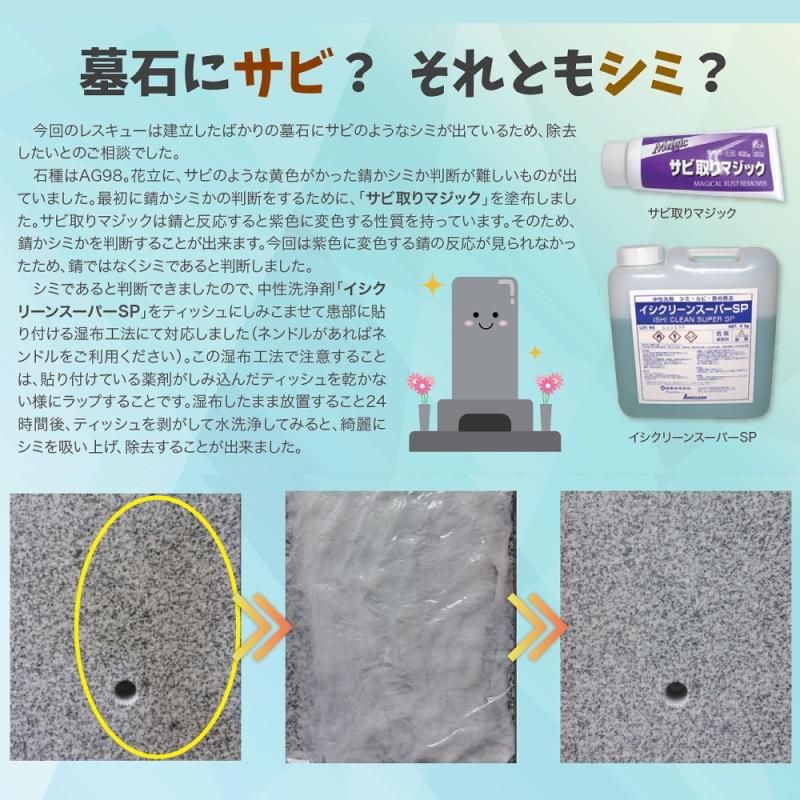 イシクリーンスーパーSP 石材用シミ抜き・洗浄剤 4kg 紺商