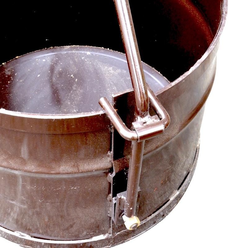 モルタルホッパー ドラム缶バケット 茶色 - 石材工具・墓所用品プロ