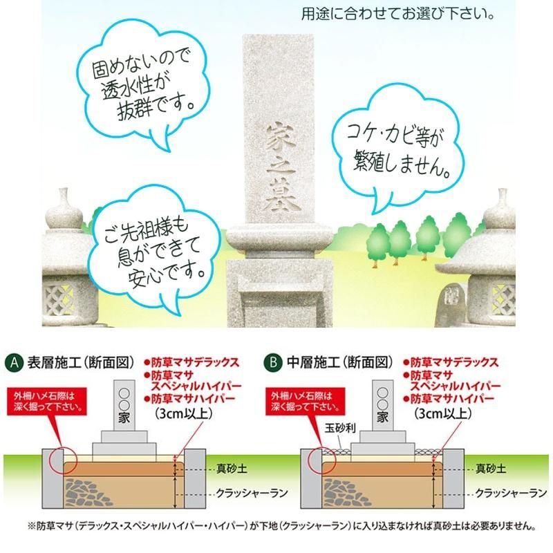 防草マサ プレミックス 墓地用 自然土景観防草材（水で固まるタイプ