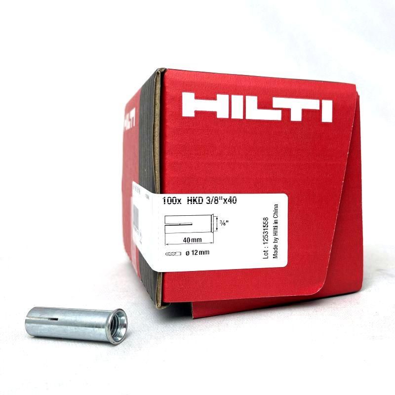 ヒルティアンカー 40mm スチール製 100×HKD3/8″(ばら売り) HILTI ヒルティアンカー 40mm スチール製 100×HKD3/8″(ばら売り) HILTI
