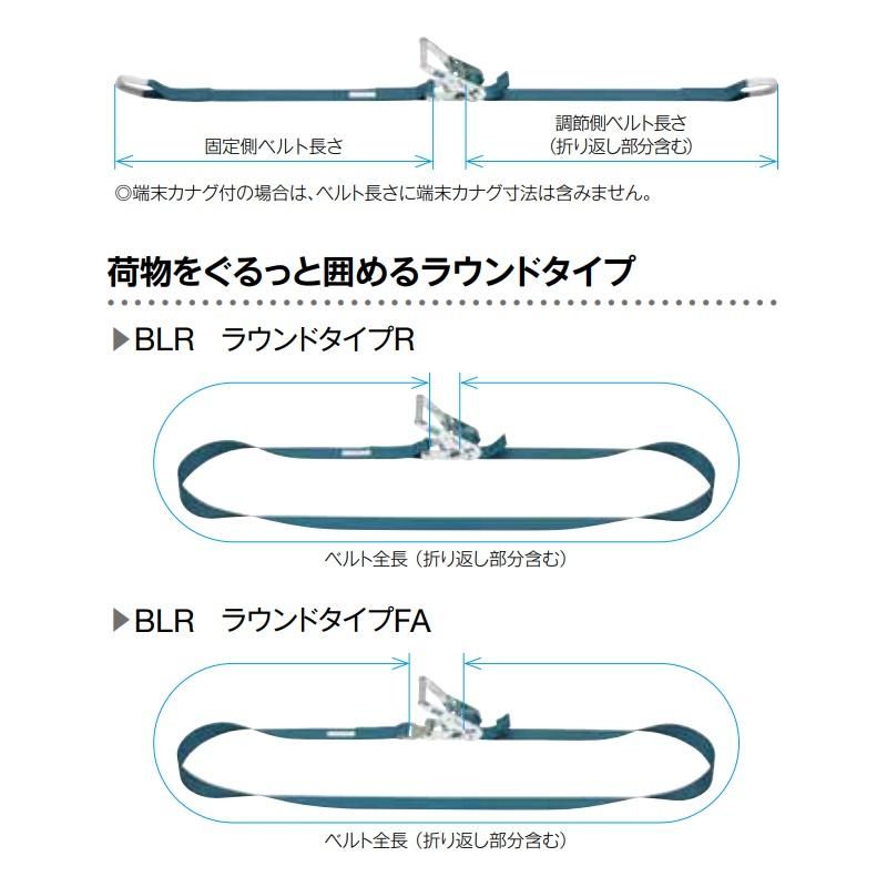 キトー ラッシングベルト BLR030 幅50mm 30kN (ラチェット