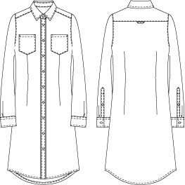 ロングシャツ 158 布と型紙のお店クルール ロングシャツ 158 布と型紙のお店クルール
