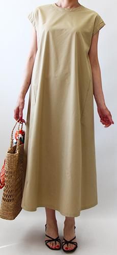 キャップスリーブパラソルワンピース 815 布と型紙のお店クルール