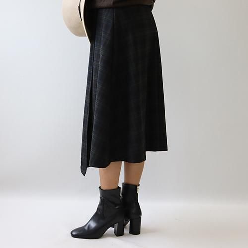 【美品】センソユニコ　芽風　イレギュラーヘムタフタスカート 田中亜希子さんコラボ ] 選べる3サイズ デニムフレアスカート