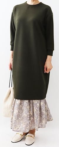 キット ドロップスリーブニットワンピース 610 布と型紙のお店クルール キット ドロップスリーブニットワンピース 610 布と型紙のお店クルール