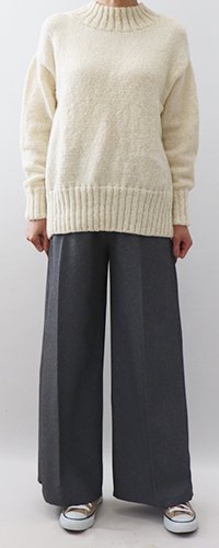 手編み製図  バックスリットオーバーセーター【N53】