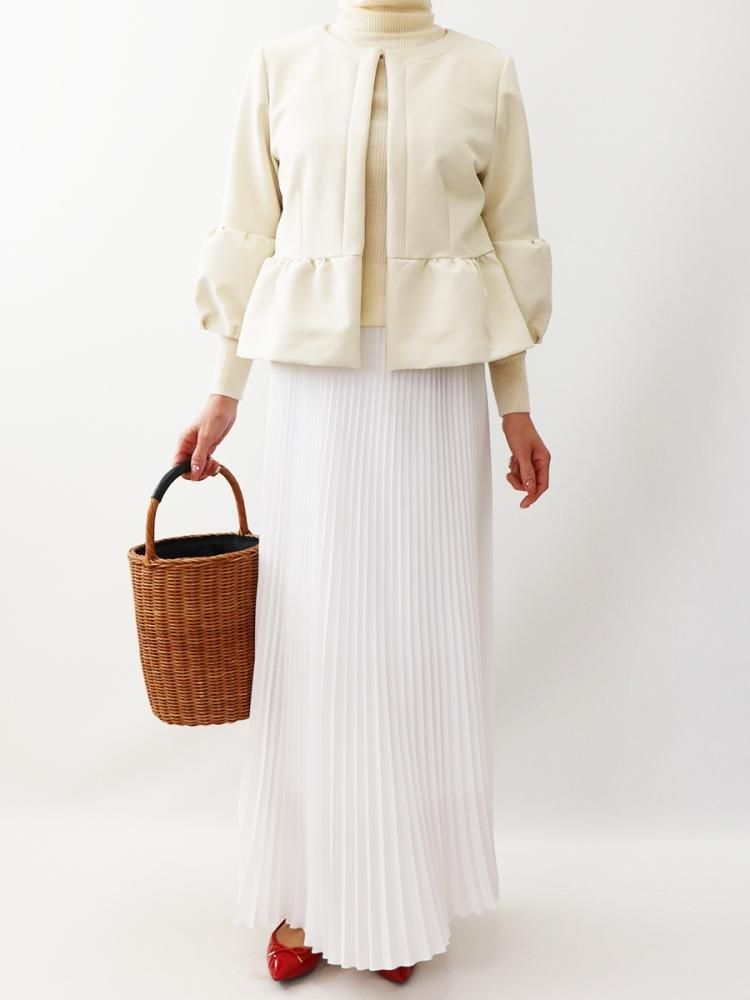 【R様】バルーンスリーブ中綿ジャケット EarlyAutumn-SALE 撥水加工 バルーンスリーブ ティアードフレア