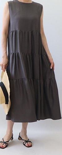 ノースリーブティアードワンピース【875】 - 布と型紙のお店クルール