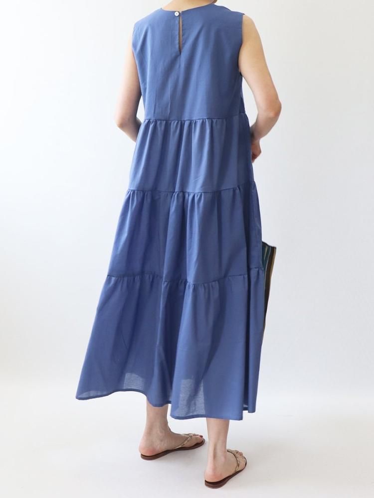 ノースリーブティアードワンピース【875】 - 布と型紙のお店クルール