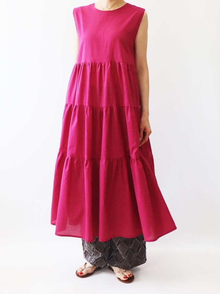 ノースリーブティアードワンピース【875】 - 布と型紙のお店クルール