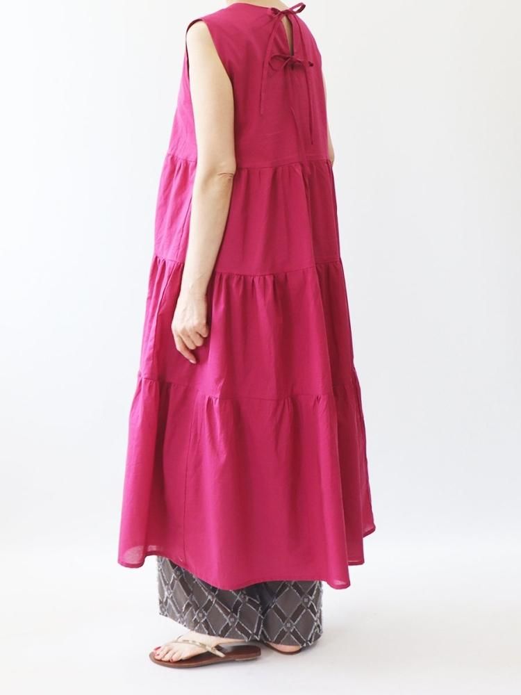 ノースリーブティアードワンピース【875】 - 布と型紙のお店クルール