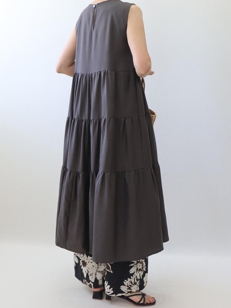 ノースリーブティアードワンピース【875】 - 布と型紙のお店クルール