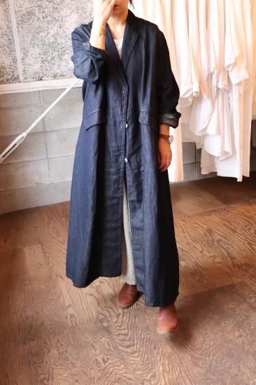 ロングコート リネンデニム - TAKASHIRO SENKO online shop