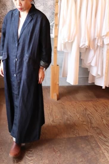 ロングコート リネンデニム - TAKASHIRO SENKO online shop