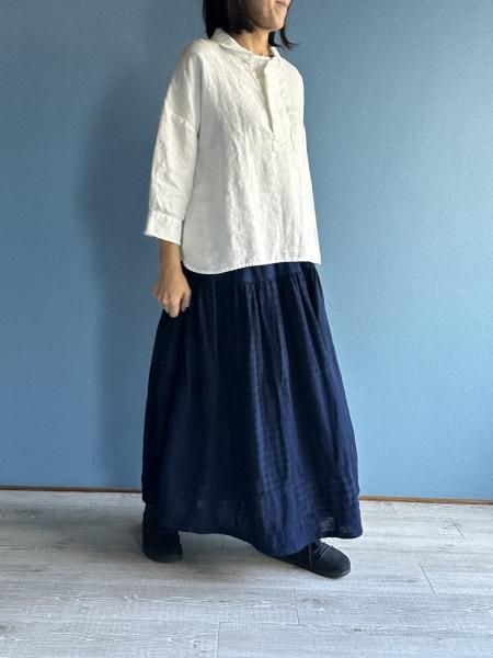 【国内正規総代理店アイテム】 高城染工blue in ギャザーパフブラウス green ジャケット・アウター