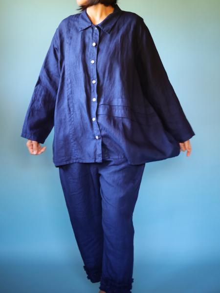定価2.8万】blueingreen 高城染工 ふんわりパンツ 裾ギャザー パンツ