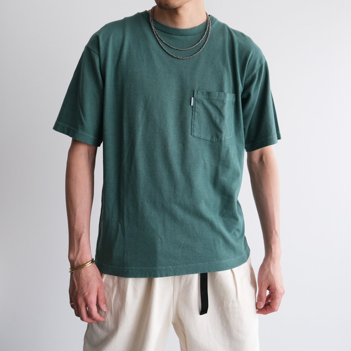 SHCOTTON / LINE S/S T-SHIRTGARMENT DYEˡ