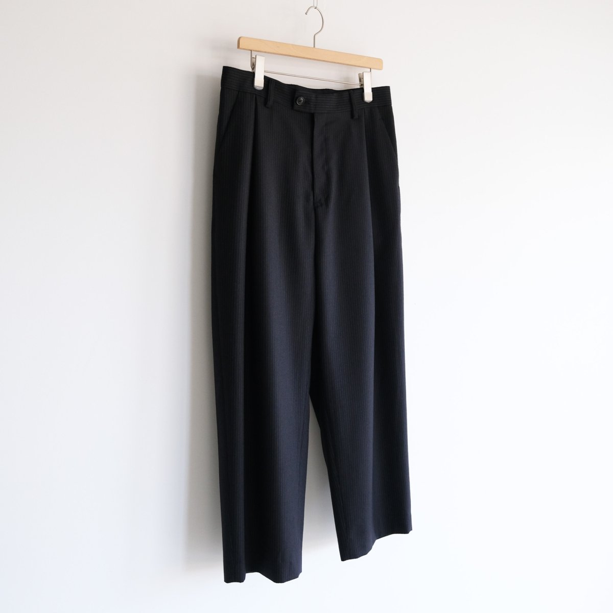 URUWOOL STRIPE OVER TUCK PANTS for STACK STORE exclusiveٻĤ꣱