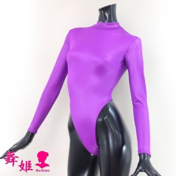 大人気アイテム 326_長袖ハイネック超ハイレグT(艶光沢生地) - 舞姫ストア レオタード